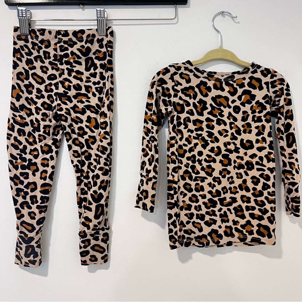 Posh Peanut Leopard Print Kids Pajamas